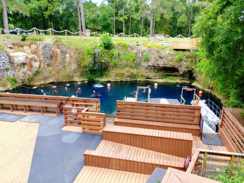 Explore the cavern safely with clear limits and bright beams