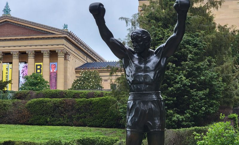 The Rocky Statue and Steps at Philadelphia Museum of Art