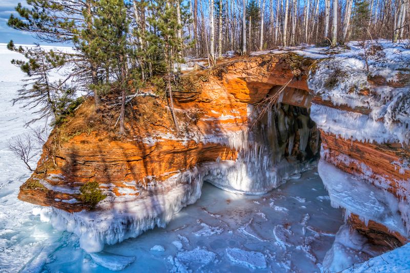 Apostle Islands Sea Caves Look Alikes at Little Presque Isle Area, Marquette