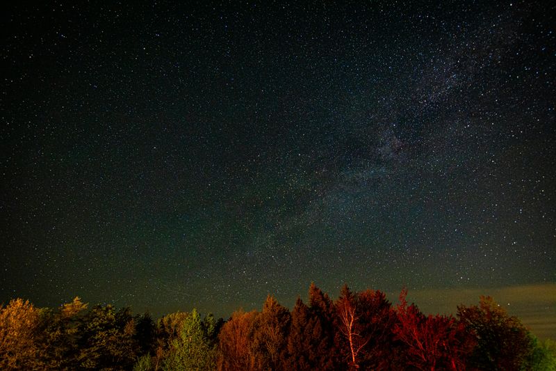 Evening Atmosphere When Stars Fill Valley Skies