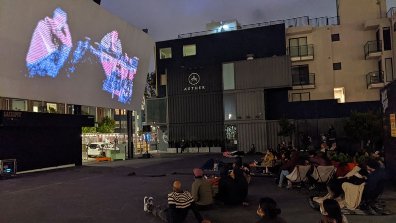 Wrapping Up in Blankets at Outdoor Movie Screenings