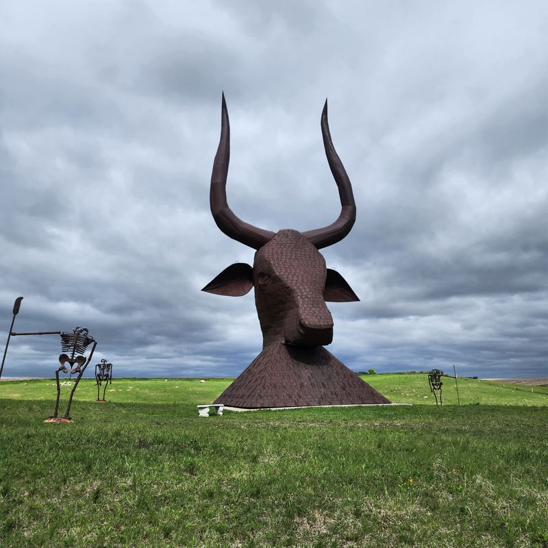The giant bull head that rules the prairie