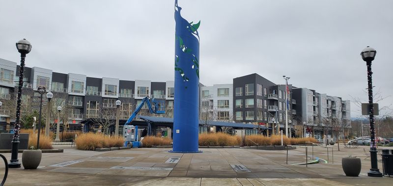 Location at The Round and MAX Light Rail Access