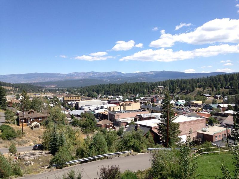 Donner Lake Framed by Snow Covered Slopes
