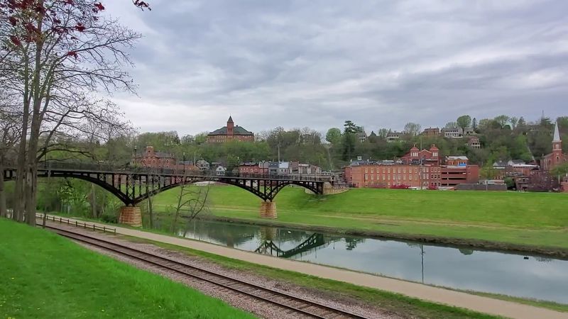 Grant Park And Pedestrian Bridge To Downtown