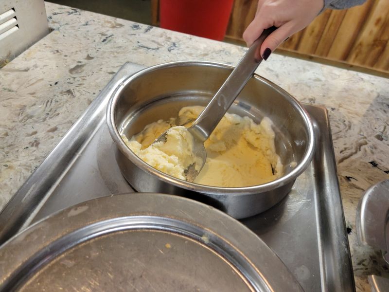 Peach Cobbler And Homemade Ice Cream