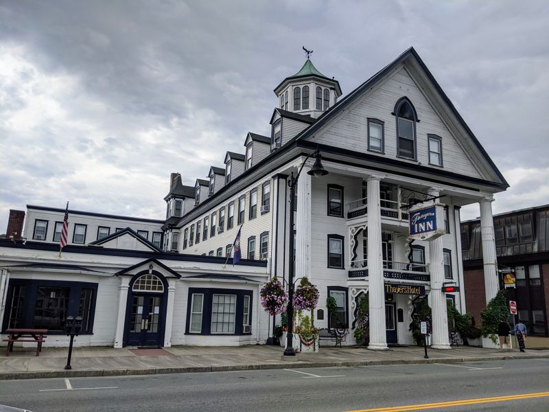 Main Street's Historic Architecture Emerges Through the Mist