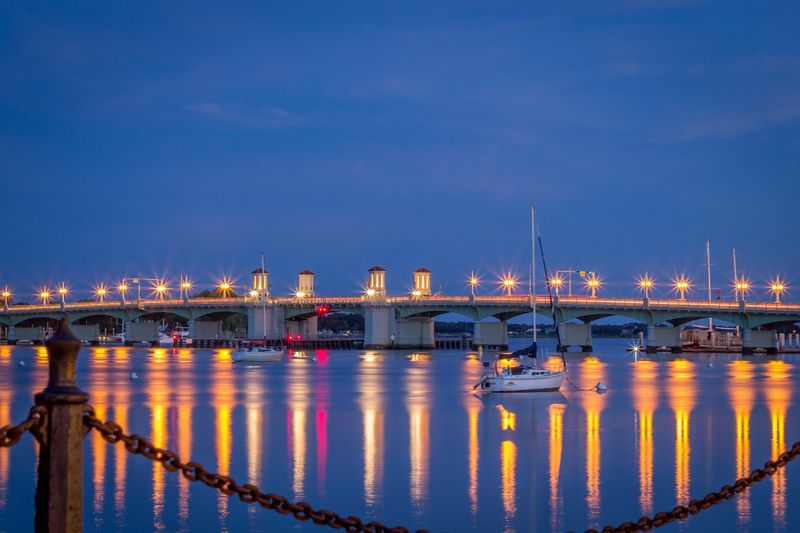 Bayfront Benches And Bridge Views