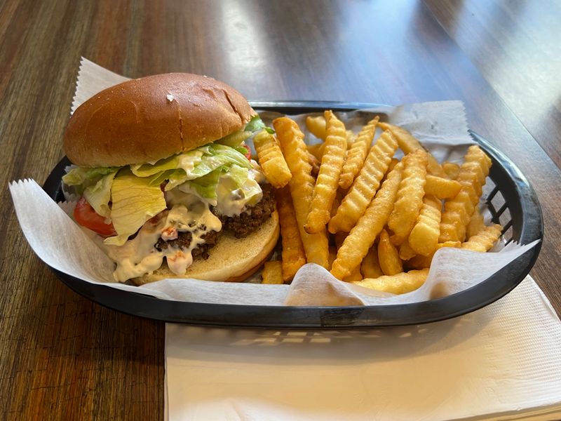 Olive Burger at Weston’s Kewpee Sandwich Shoppe, Lansing