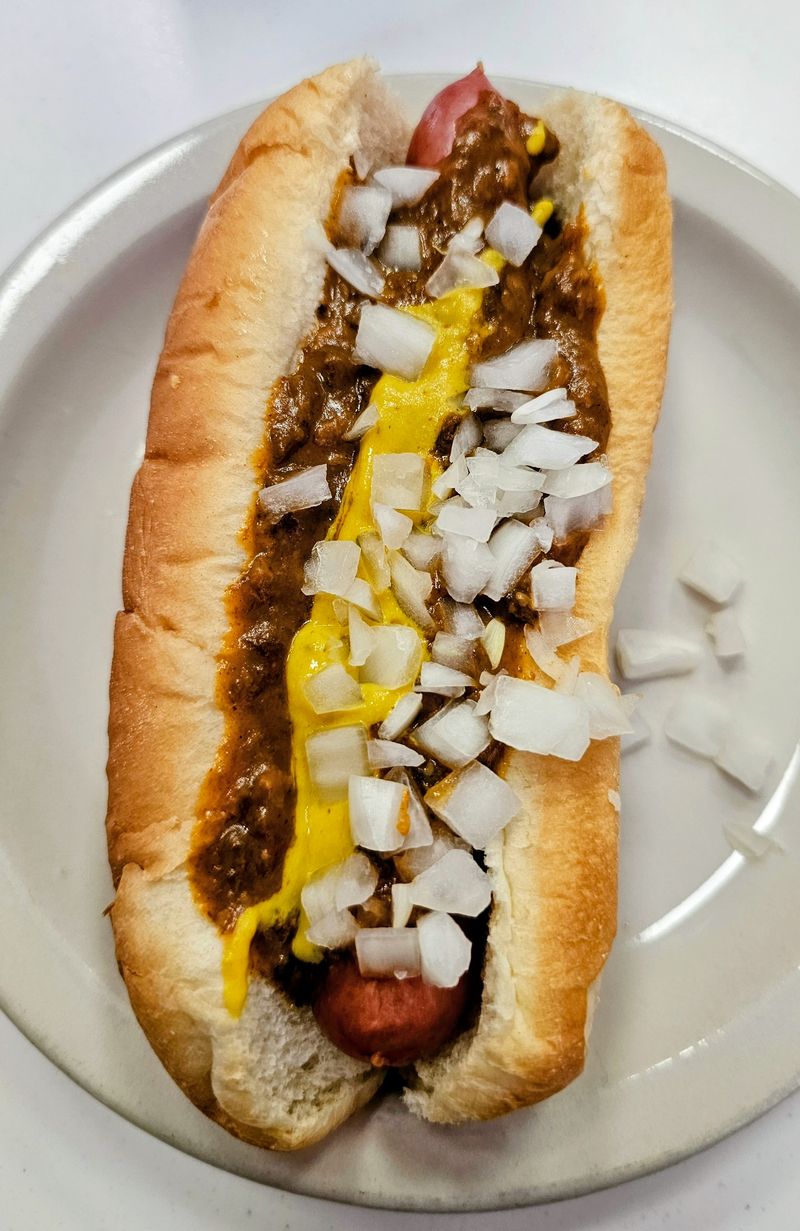 Detroit-Style Coney Dog at American Coney Island, Detroit