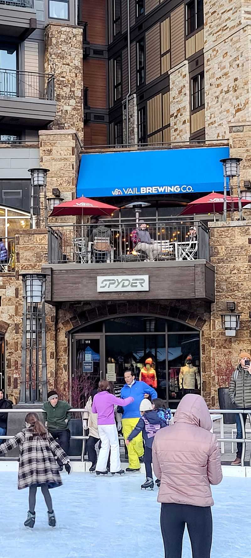 Ice skating at Solaris Plaza