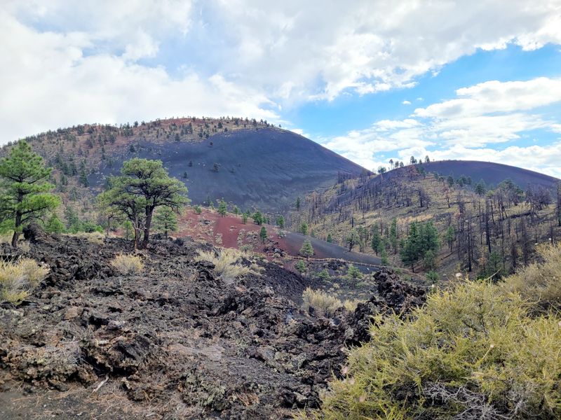 Sunset Crater Volcanic Field: Black Lava and Cinder Cone Therapy