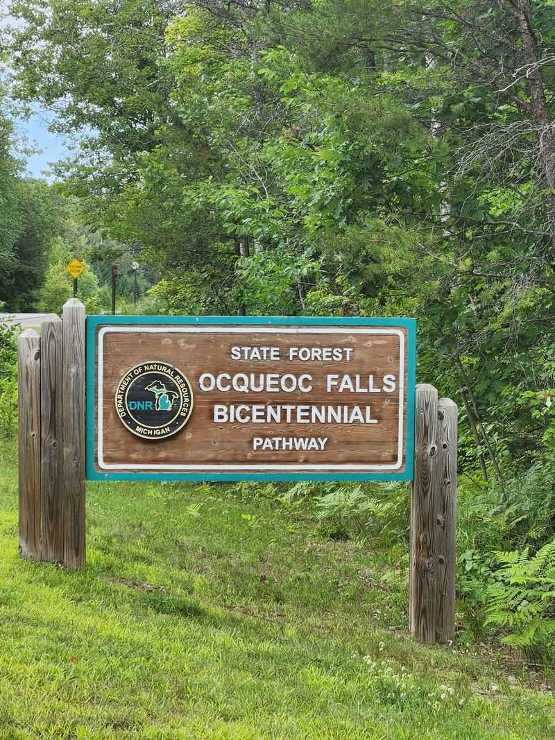 Ocqueoc Falls Bicentennial Pathway Near Rogers City