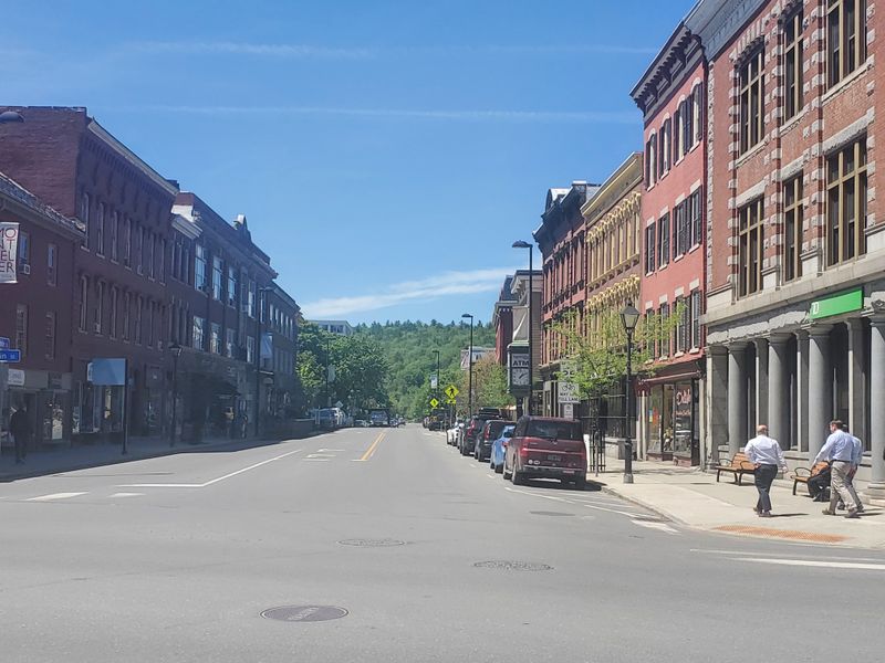 Downtown Streets With Maple On The Menu