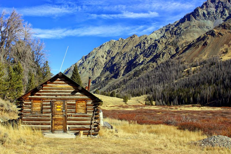 A valley framed by stone and sky