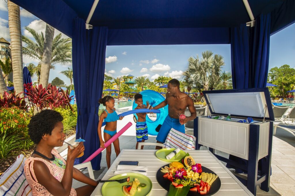 Find instant cheer in a Surfari Cabana at Florida's Grove Resort. Photo c. Grove Resort & Water Park Hotel