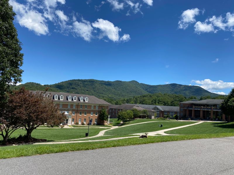 Young Harris, campus greens and valley views