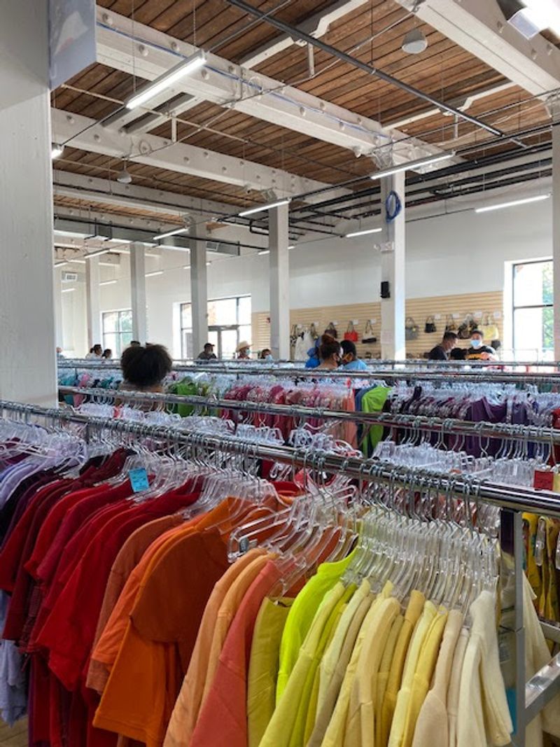 Massive Clothing Selection Organized by Color, Not Size