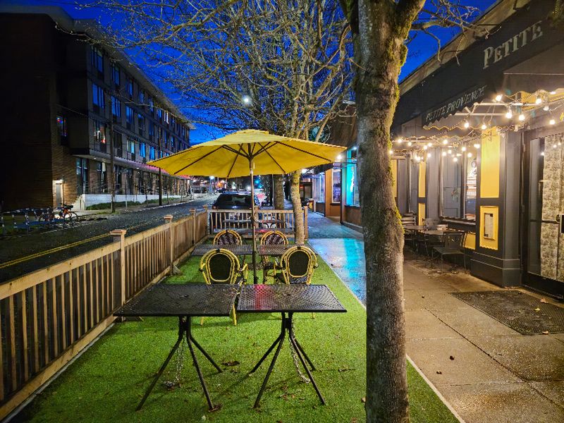 Outdoor Seating with Pond Views