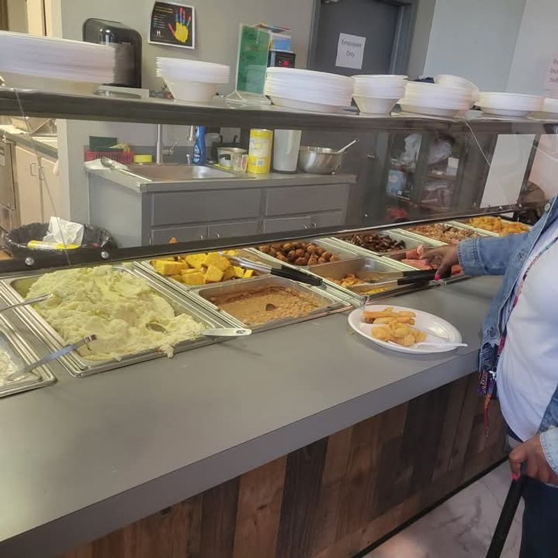Buffet Pans Loaded With Country Sides
