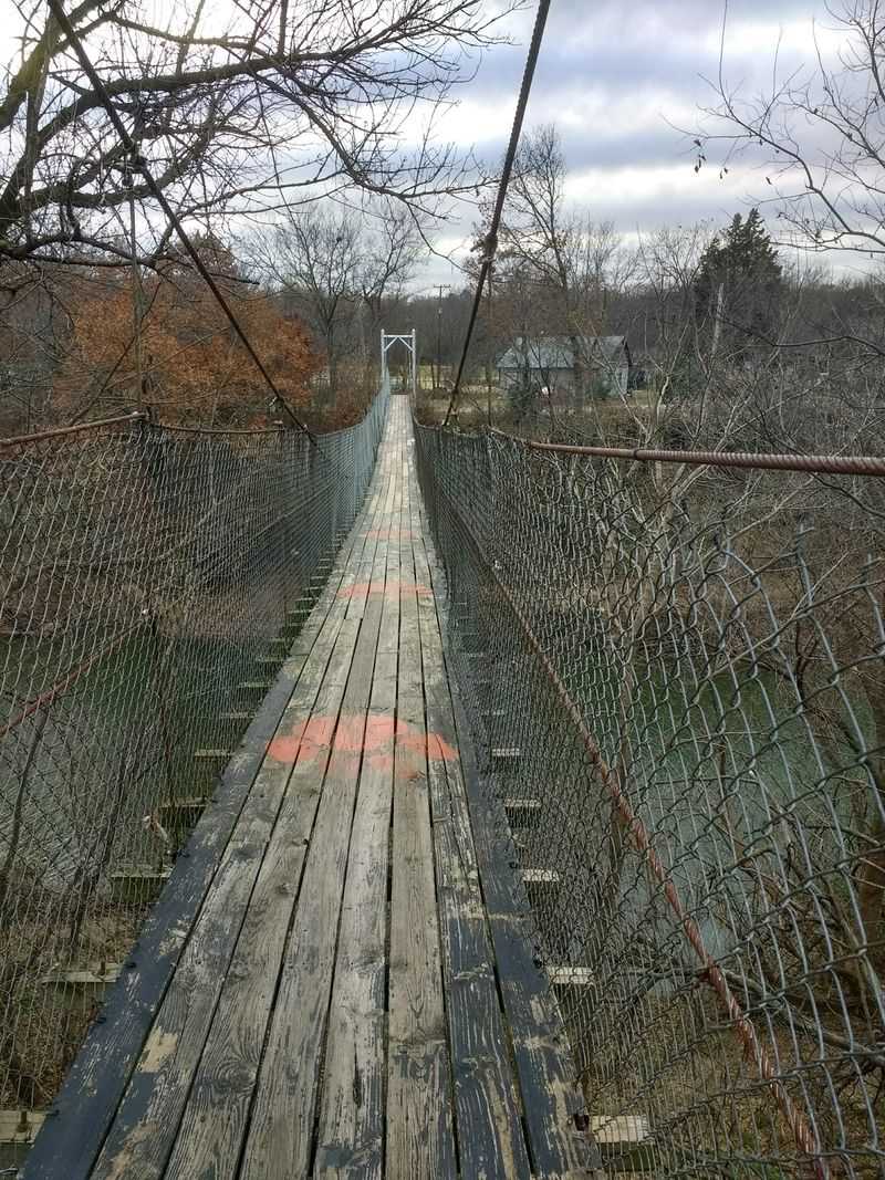 Swinging Bridge Over Bird Creek