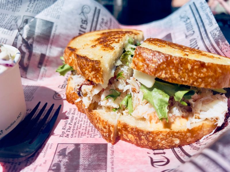 The Famous Crab Sandwich Loaded with Dungeness Goodness