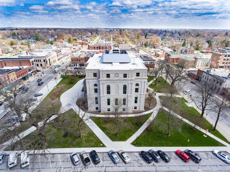 The Historic Courthouse Square Hosts Outdoor Sculpture Exhibits Each Season