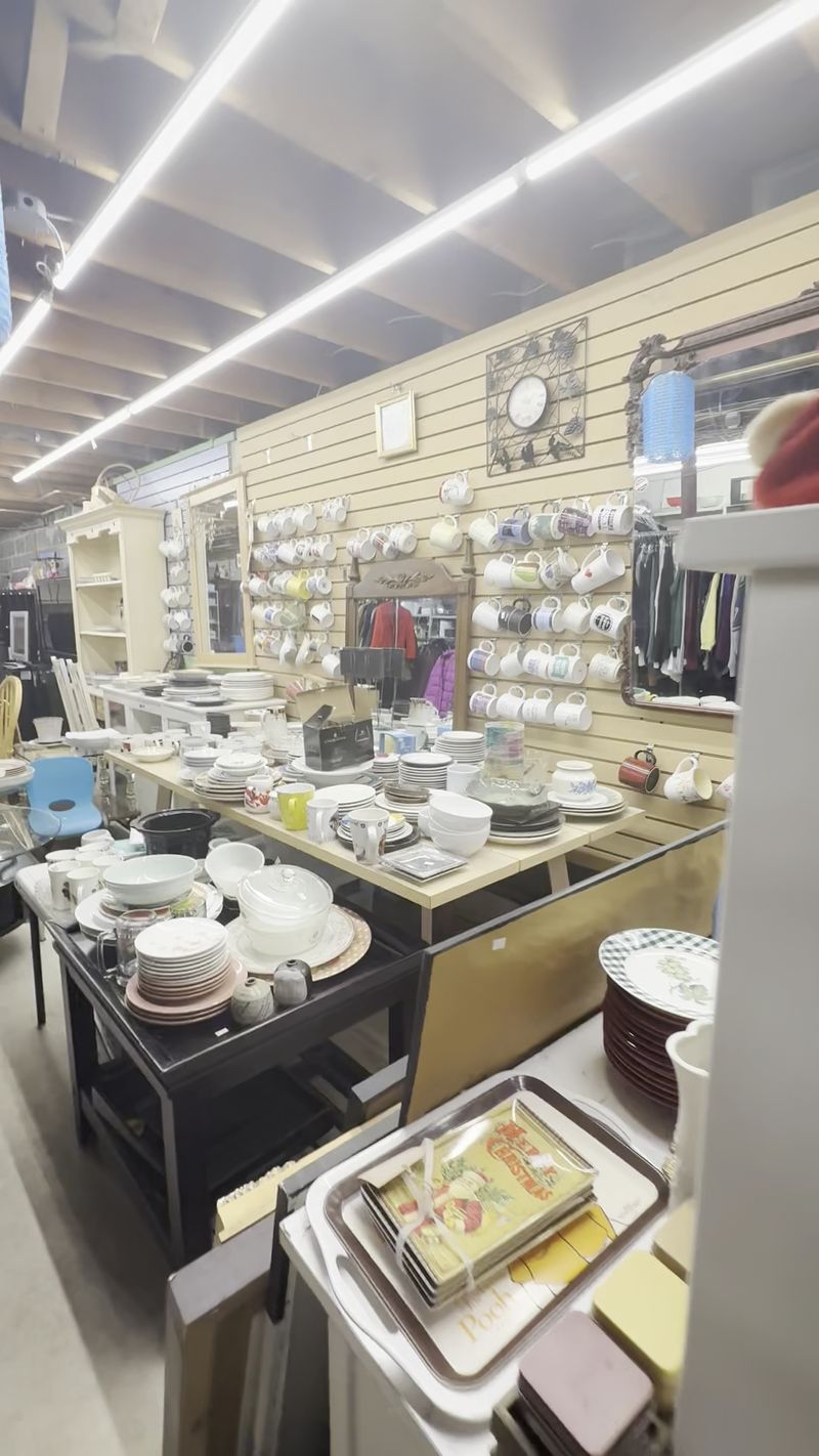 Treasure-Filled Basement With Furniture and Home Goods