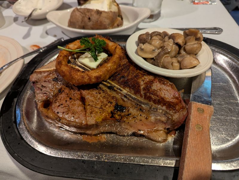Crispy Onion Rings and Mushroom Sauce Worth the Trip Alone