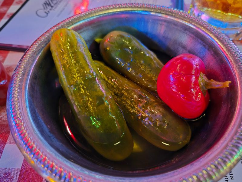 Complimentary Garlic Pickles That Greet Every Table