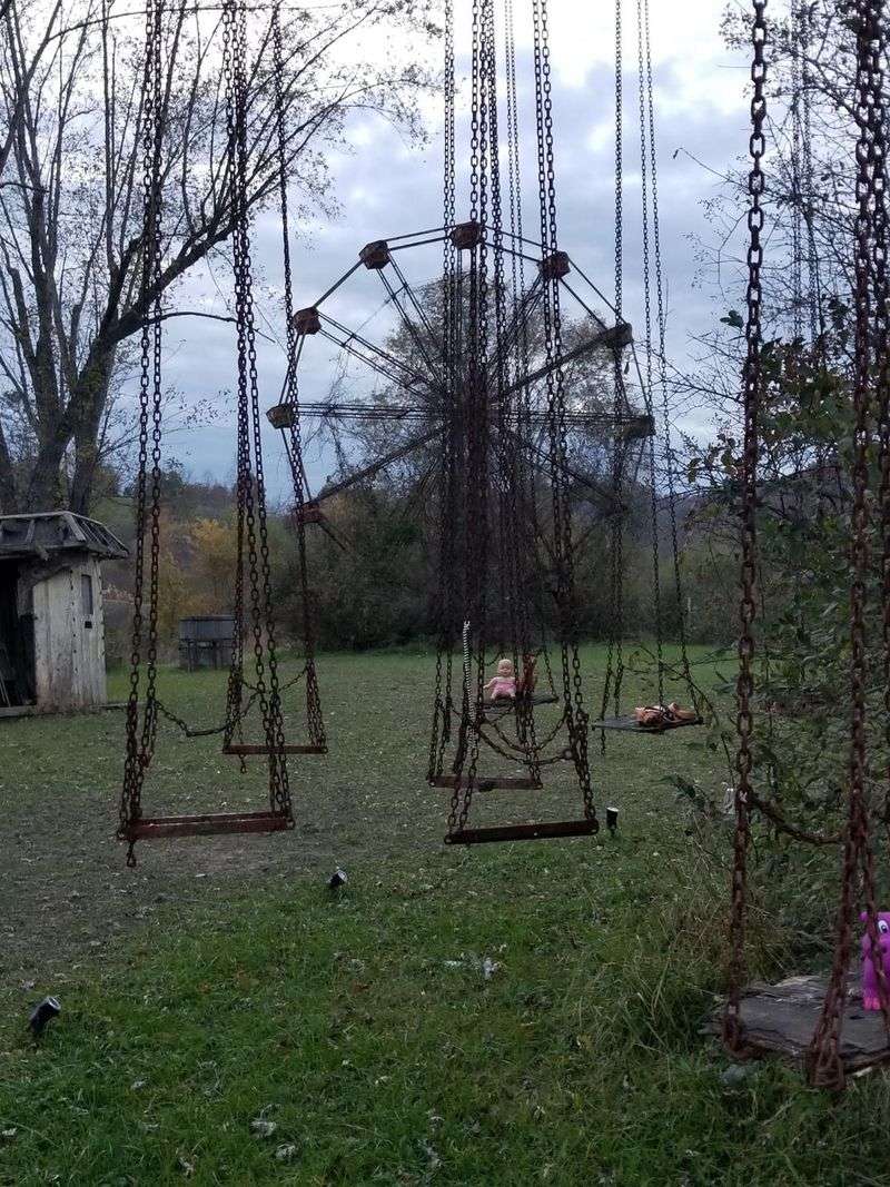 A Carnival Built On The Edge Of A Small West Virginia Lake