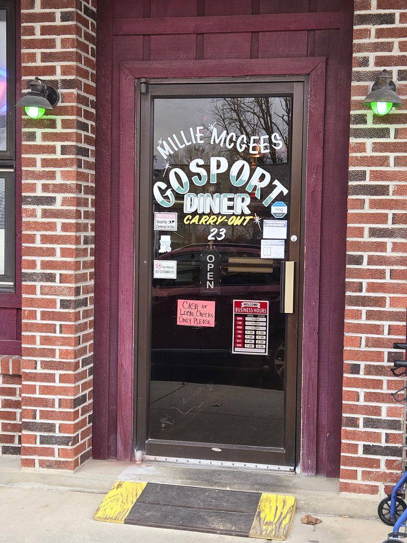 Millie McGee's Gosport Diner: 101 E Main St, Gosport, IN 47433