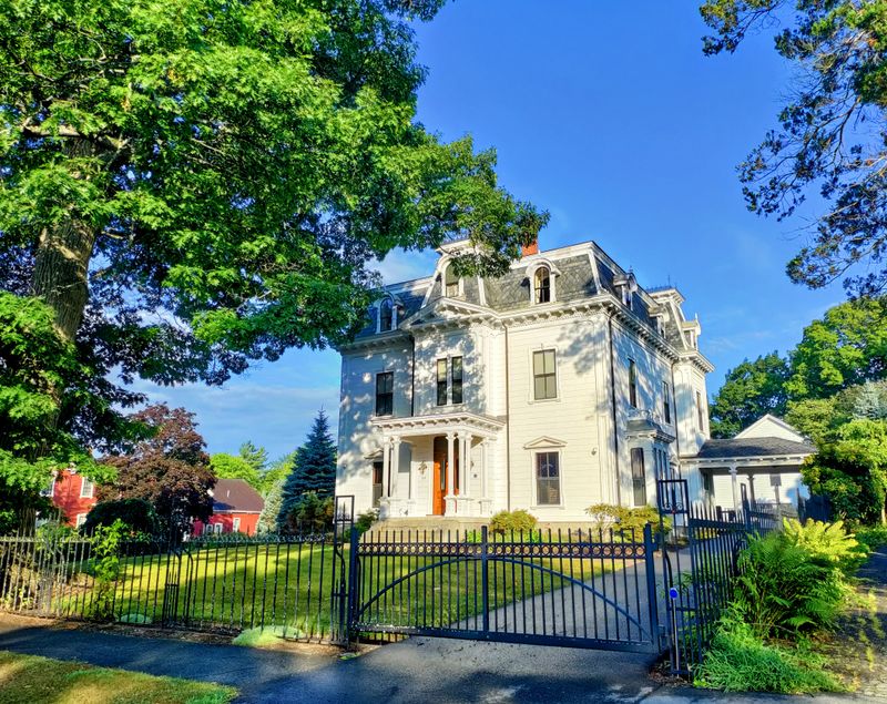 Victorian Neighborhoods With Darkened Windows at Dusk