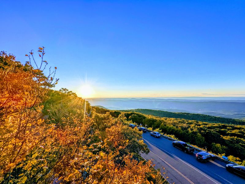 Skyline Drive Milepost 21 at Hogback Overlook