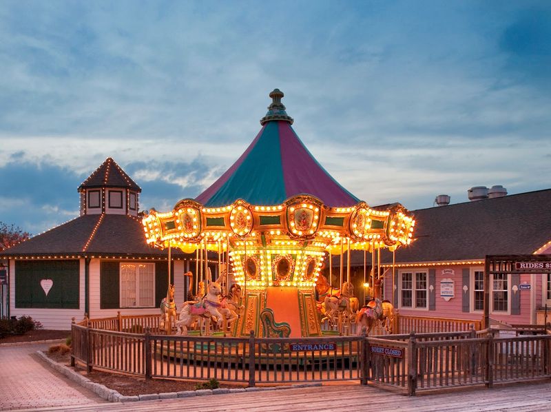 Vintage Carousel Delighting Multiple Generations