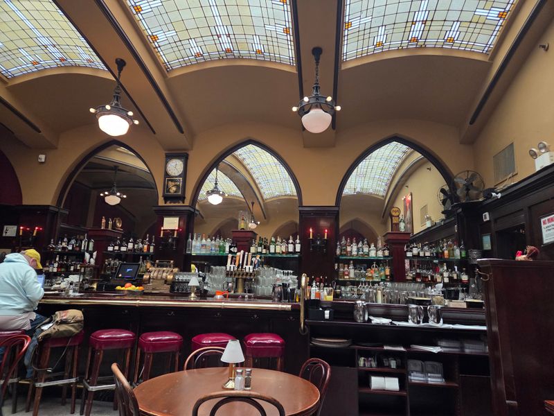 Mahogany and Stained Glass Elegance