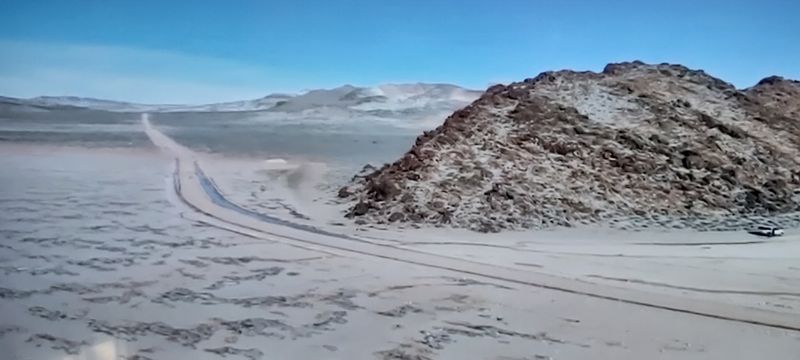 A Dry Lake In The Middle Of Nowhere