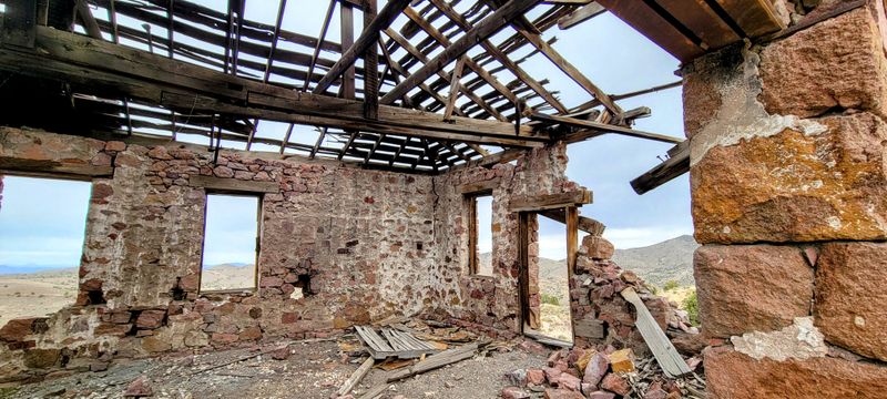 Empty Building Footings And Fallen Walls