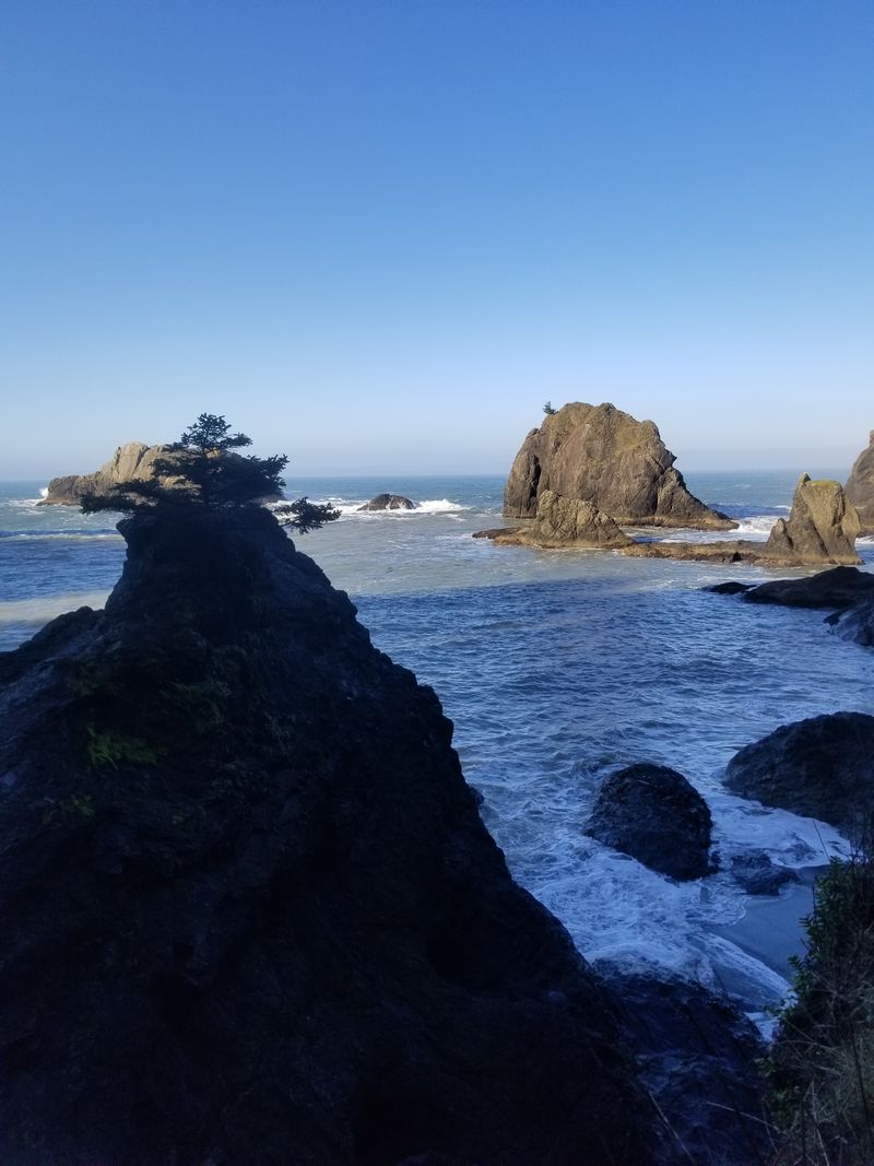 Dramatic Sea Stacks and Rugged Cliffs