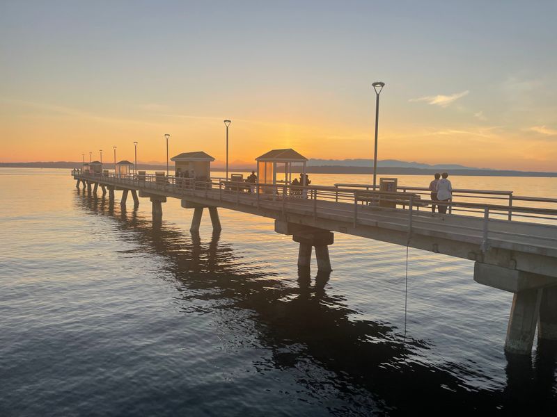 A Long Pier Walk Over Puget Sound That Feels Different At Night
