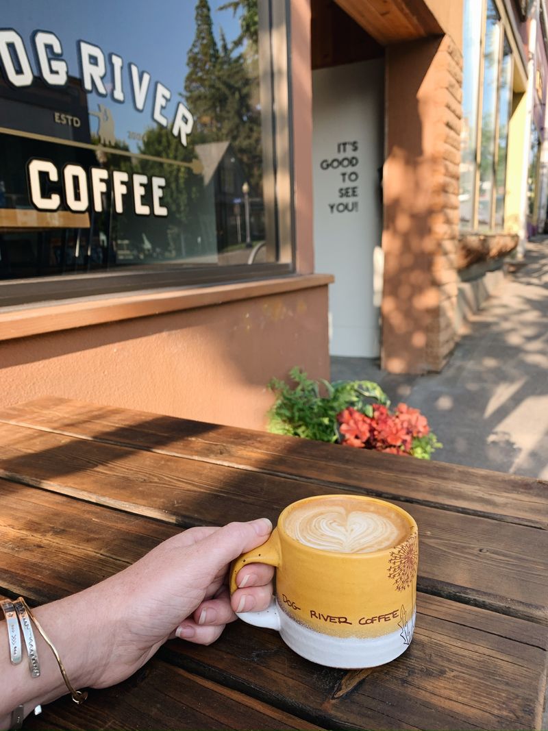 Warm Drinks And River Fog In Town Before Heading Back