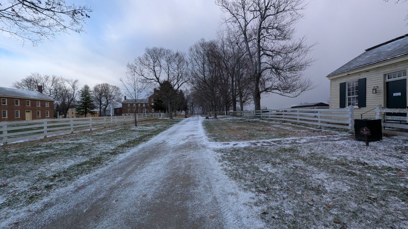 Day One Morning: Frosted Drive To Shaker Village Of Pleasant Hill