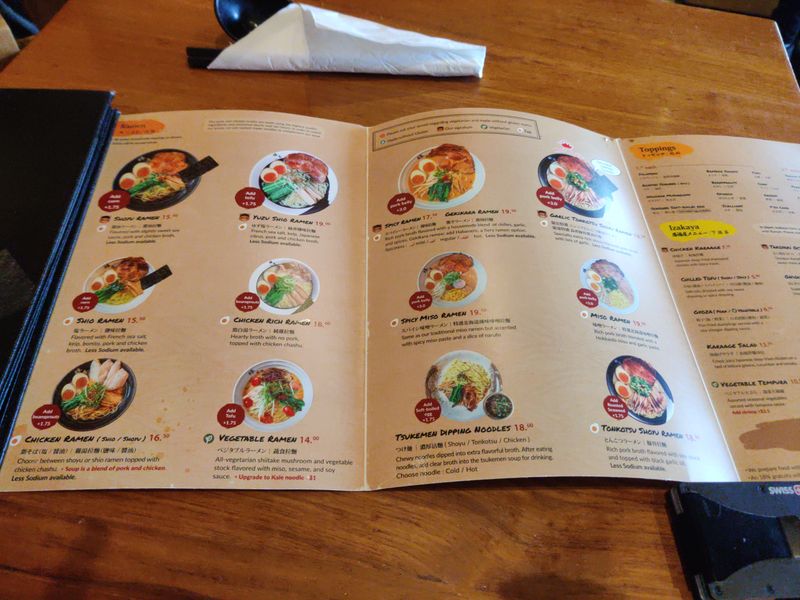 Diverse Ramen Menu With Twelve Distinct Flavors