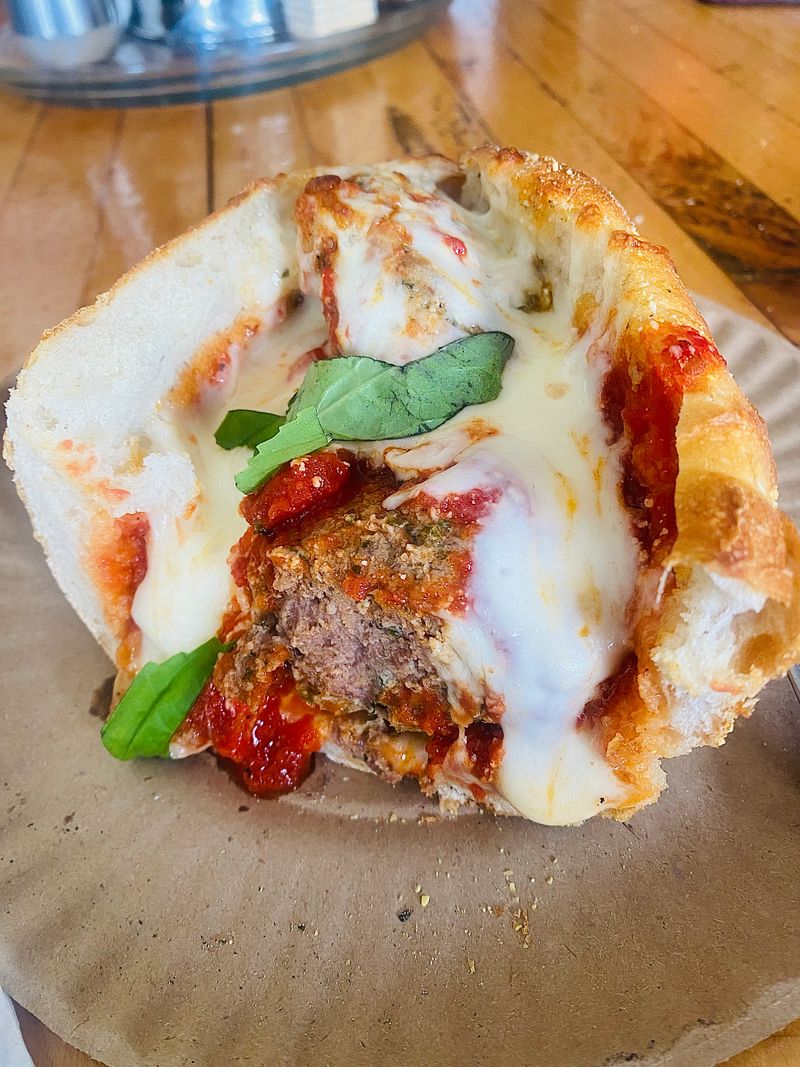 The Legendary Meatball Parm Sandwich