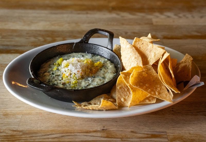 Cast Iron Spinach Dip Arrives Sizzling
