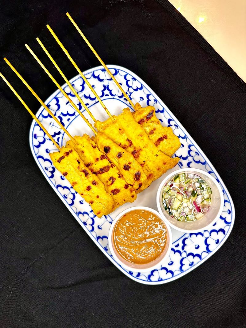 Homemade Chive Cakes and Chicken Satay Start Things Right