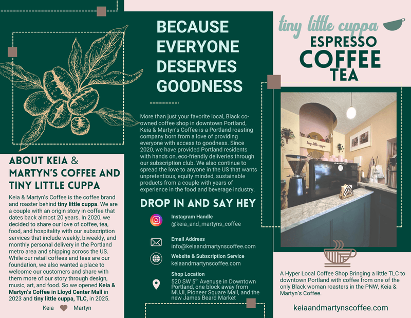 Locally Roasted Beans and In-House Bites