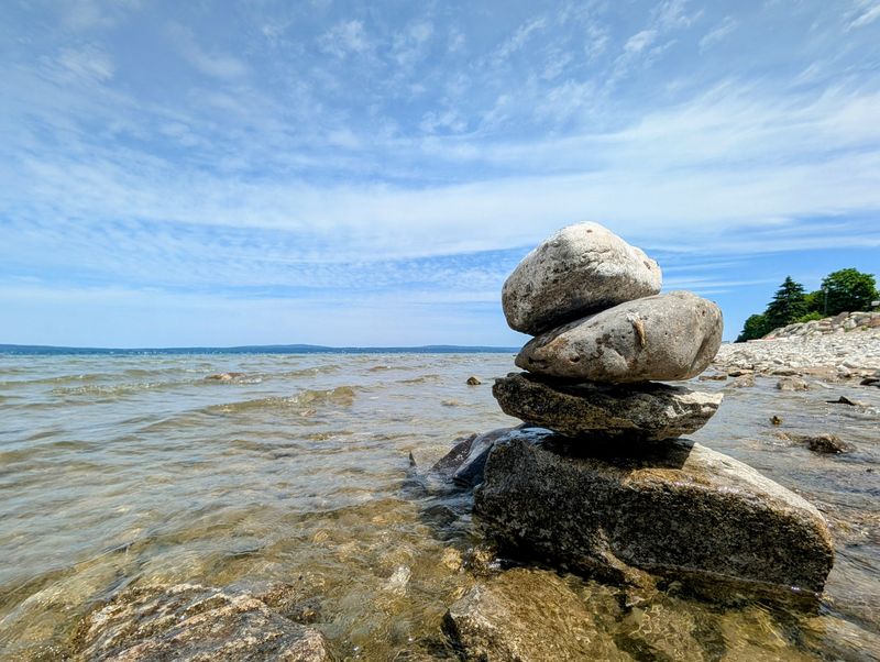 Petoskey Stones Along The Shore