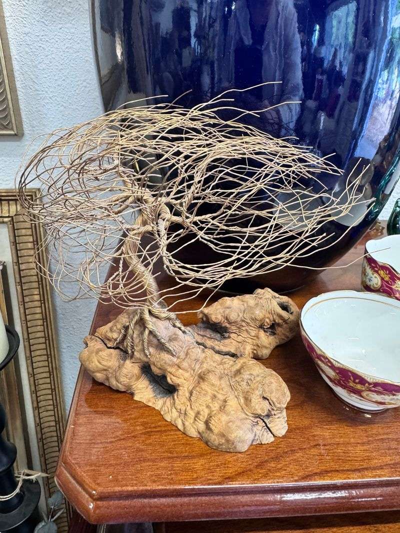 Twisted Wire Art and Rustic Wooden Treasures