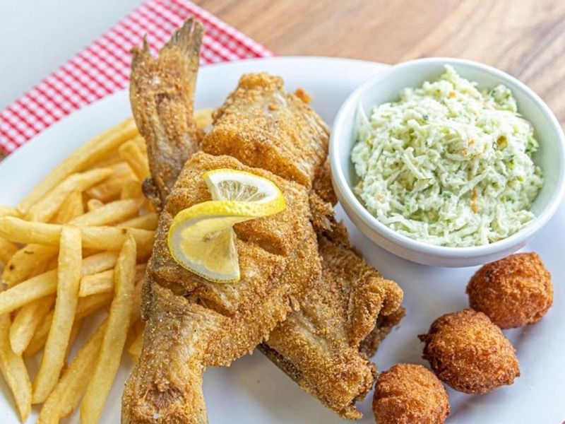 A Light Fry Keeps The Catfish Crisp Without Weighing It Down